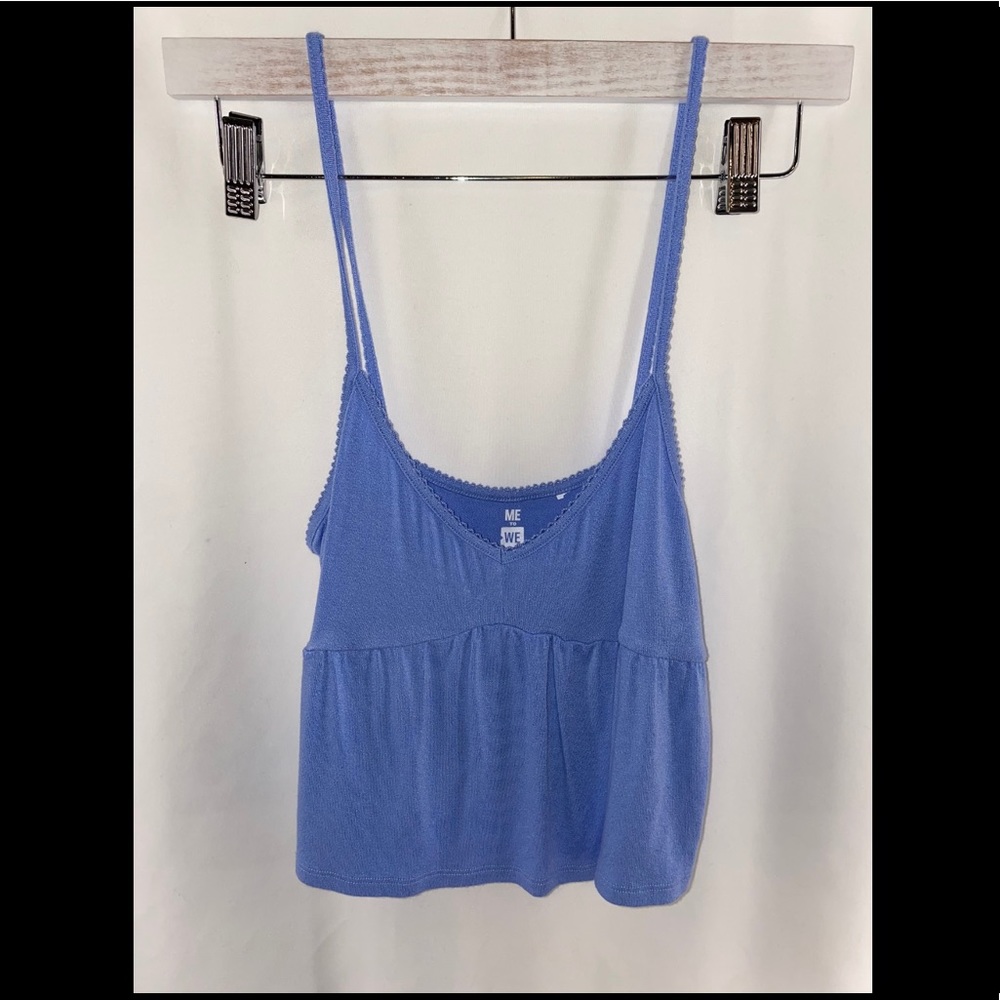 Blue Flowy Tank Top